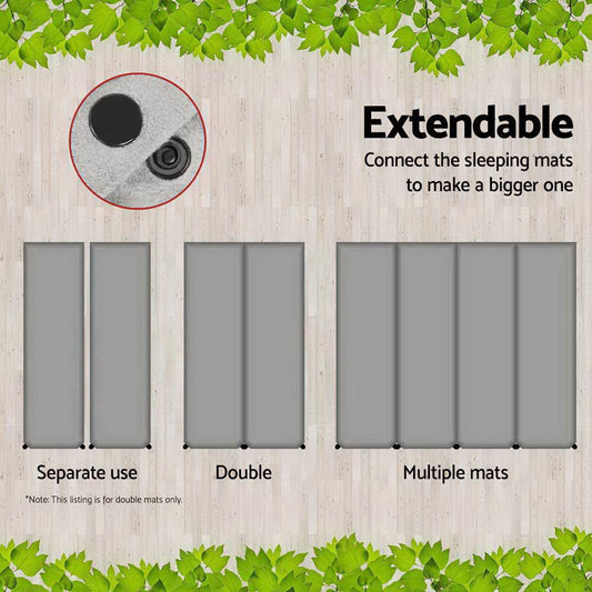 Weisshorn Self Inflating Mattress Camping Sleeping Mat Air Bed Double