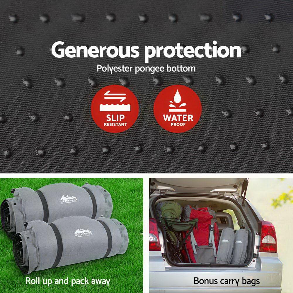 Weisshorn Self Inflating Mattress Camping Sleeping Mat Air Bed Double