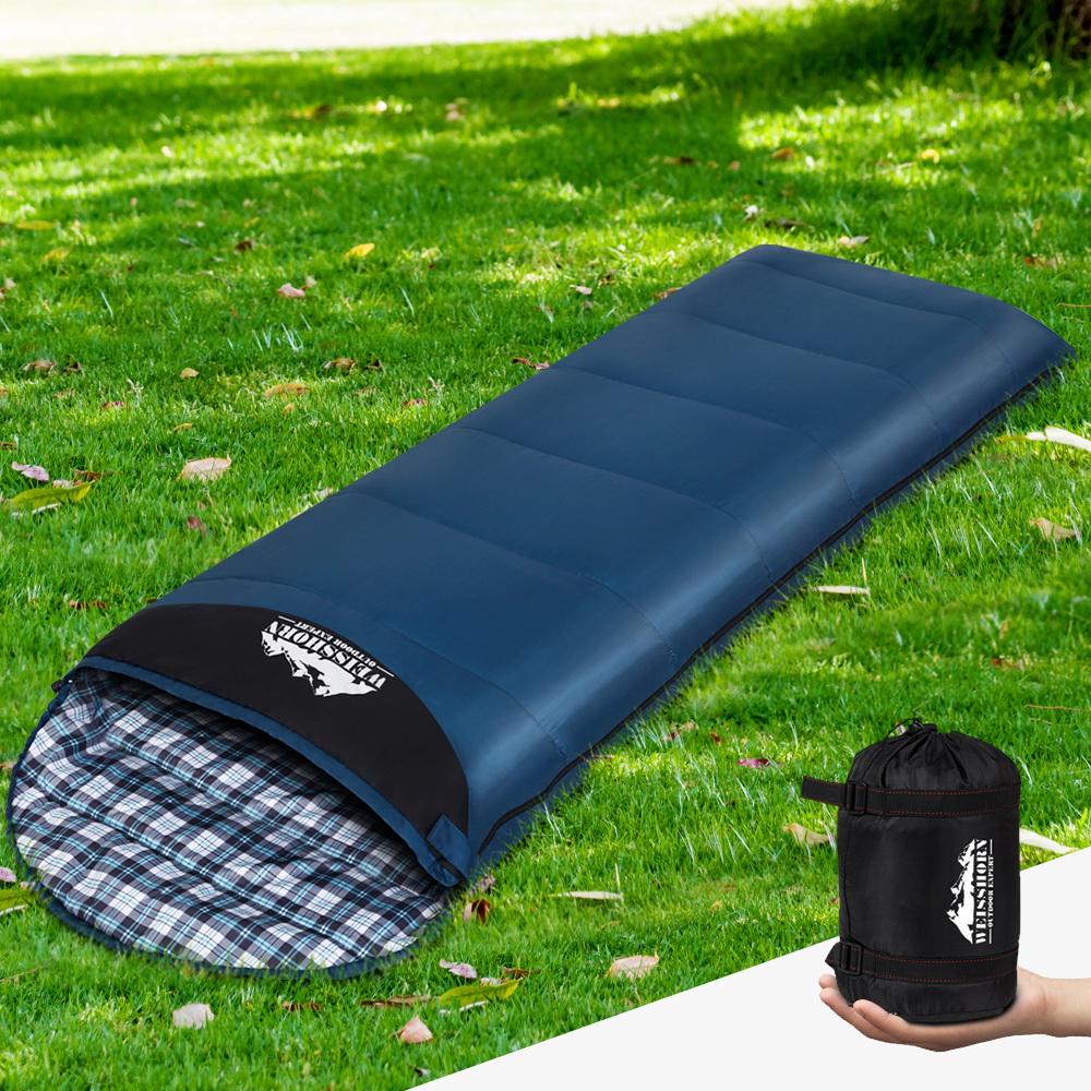 Weisshorn Sleeping Bag Single Thermal Camping Hiking Tent Blue 0°C