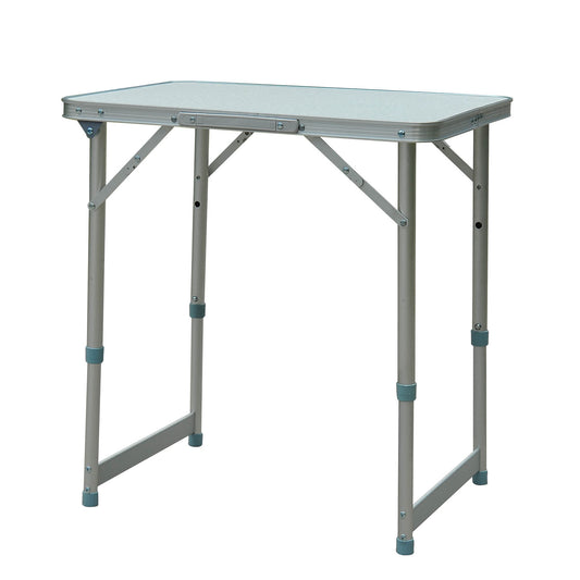 Outsunny Folding Adjustable Patio Picnic Table Portable Camping Dining
