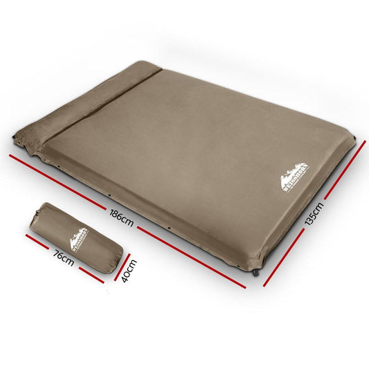 Weisshorn Self Inflating Mattress 10CM Camping Sleeping Mat Air Double