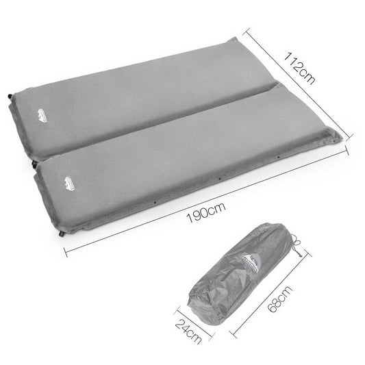 Weisshorn Self Inflating Mattress Camping Sleeping Mat Air Bed Double